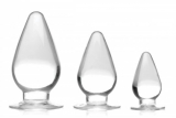 Triple Cones 3 Piece Anal Plug Set - Clear