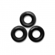 Oxballs Fat Willy 3 Pack Jumbo Cock Rings - Black