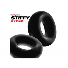 Hunky Junk Stiffy 2 Pack Cockrings - Tar Ice