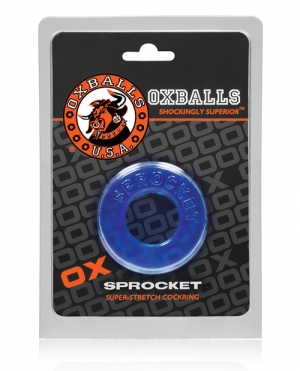 Oxballs Atomic Jock Sprocket Cock Ring - Ice Blue