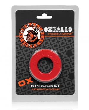 Oxballs Atomic Jock Sprocket Cock Ring - Red