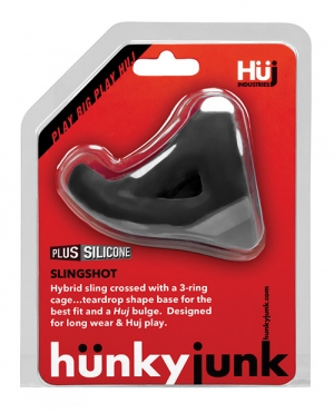 Hunky Junk Slingshot 3 Ring Teardrop - Tar