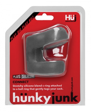 Hunky Junk Connect Cock Ring w/ Balltugger - Stone