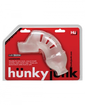 Hunky Junk Lockdown Chastity Cage - Ice